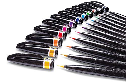 Pentel SESF30 °C AX Extra Fine Paint Brushes (Set of 1, Black - color: Black, size: 1 Count (Pack of 1)