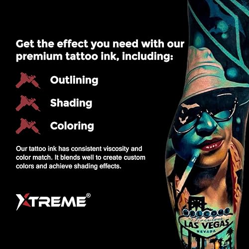 Xtreme Shading Solution, Achieve Seamless Transitions and Stunning Shading Effects with Our Versatile Tattoo Ink Enhancer, Elevate Tattoo Artistry (1 oz)