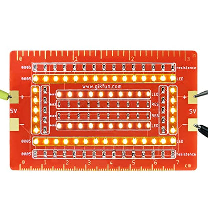 Gikfun Soldering Practice Kit SMD SMT Welding Skill Training Board DIY for School Learning Project, Gold-Plated GK1023
