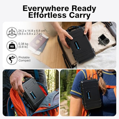 Lekufee Travel Waterproof Hard Case for DJI Osmo Action 6/5 Pro/4/3 Camera & Accessories(Bag&Case Only)