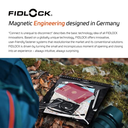 FIDLOCK Hermetic Dry Bag Flexible Magnetic Bag, Multi, Fabric Grey - color: Fabric Grey, size: Multi