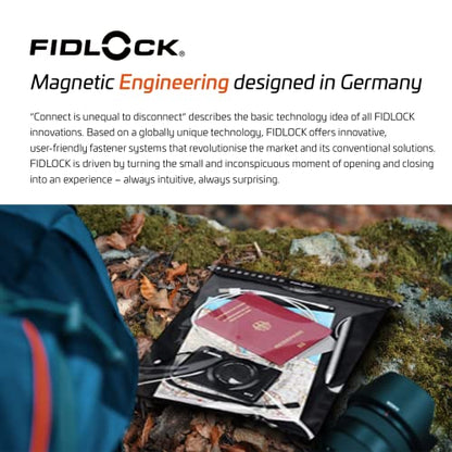 FIDLOCK Hermetic Dry Bag Flexible Magnetic Bag, Multi, Fabric Grey - color: Fabric Grey, size: Multi