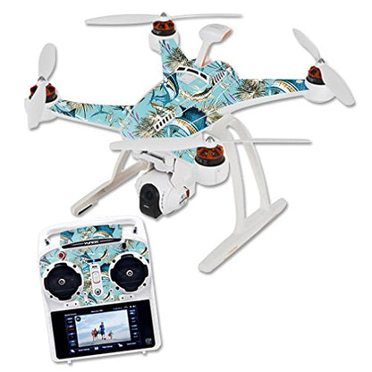MightySkins Skin Compatible with Blade Chroma Quadcopter – Island Fish | Protective, Durable, and Unique Vinyl Decal wrap Cover | Easy to Apply, Remove, and Change Styles | Made in The USA