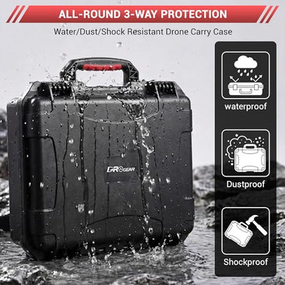 Waterproof Hard Case for DJI Avata 2 Fly Smart Combo/Fly More Combo, Fits DJI Goggles N3/Goggles 3, RC Motion 3, FPV Remote Controller 3, Up to 7 Batteries | Shockproof, Dustproof
