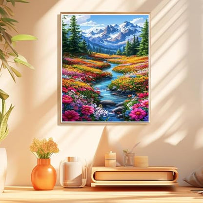 KICHANG Landscape Paint by Numbers Kit for Adults Beginner (Without Frame) - color: YH03813