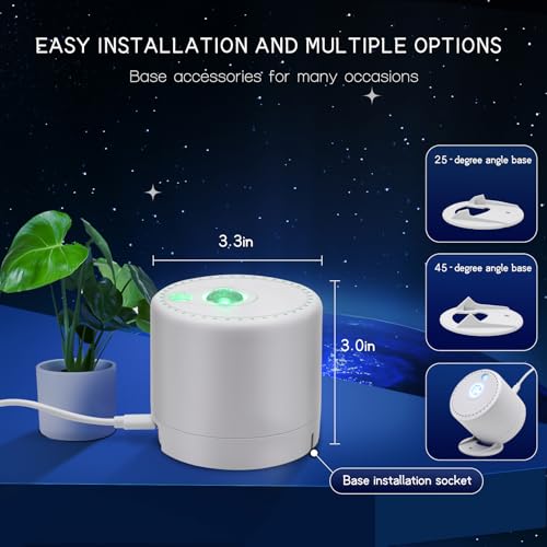 HERHOTER Galaxy Projector,Star Projector with Timer and Remote Control for Adults Bedroom Decoration, Party,Star Night Light - size: 3in