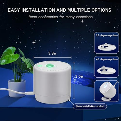 HERHOTER Galaxy Projector,Star Projector with Timer and Remote Control for Adults Bedroom Decoration, Party,Star Night Light - size: 3in