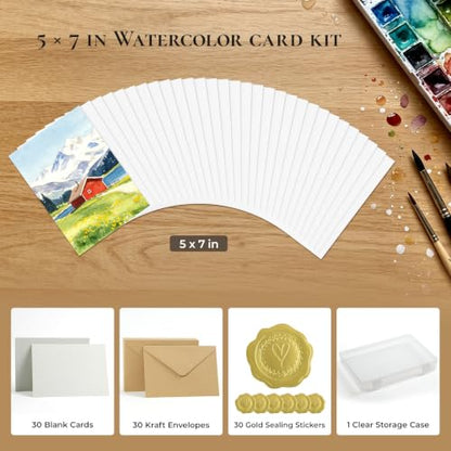 Vienrose Watercolor Cards with Envelopes 30 Pack 5x7 Blank Cards - size: 5"x7" Blank Cards*30