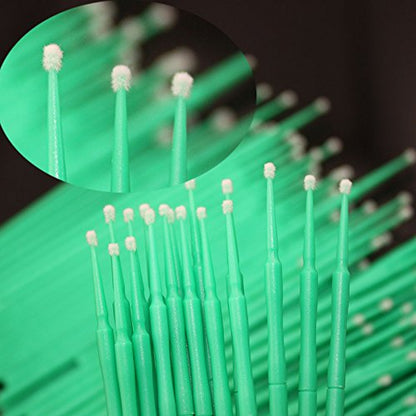 400 PCS Multipurpose Dental Disposable Micro Applicator Brush Bendable Makeup Brush 1.2/1.5/2.0/2.5 mm