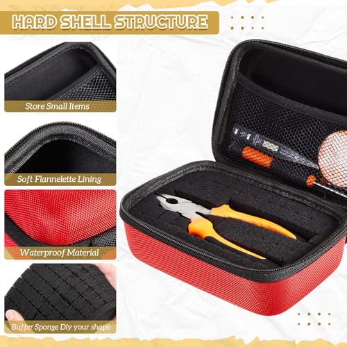Relaxweex Hard Case with Foam, 7.8 X 6.3 X 3.5 Inch, Red - color: Red, size: 7.8 x 6.3 x 3.5 inch