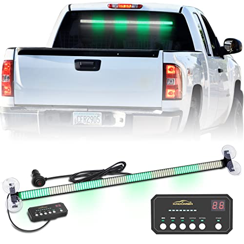 XRIDONSEN 35 Inch Traffic Advisor Light Bar Green White Emergency Lights - color: Green/White