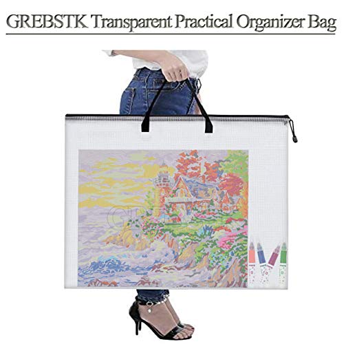 GREBSTK Art Portfolio Bag, 28x20 Inch, 2PCS Clear Poster Storage