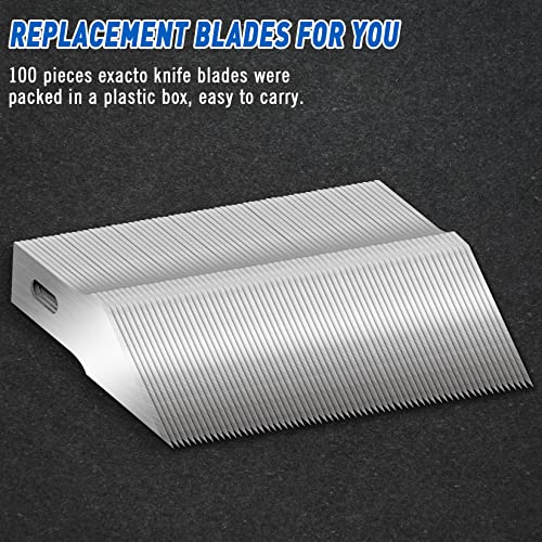 DIYSELF 100 Pack Hobby Knife Blades #24, Carbon Steel Precision Blades - style: #24