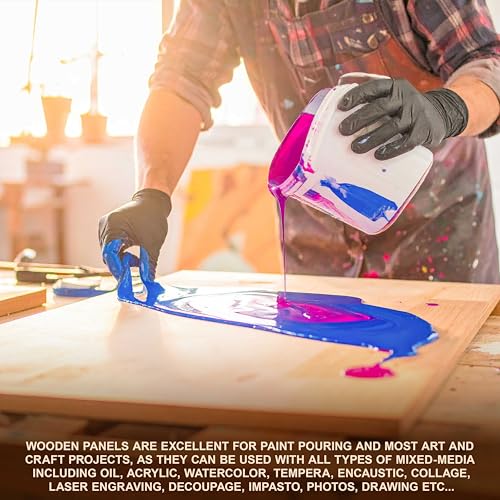 U.S. Art Supply 5" x 7" Unfinished Cradled Wood Panels for Painting - size: 5" x 7"