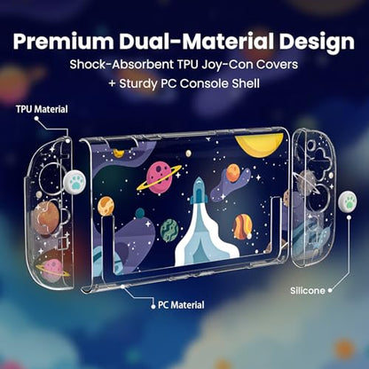 Switch 2 Protective Case, Hard Shell Case for Switch 2 - color: Clear