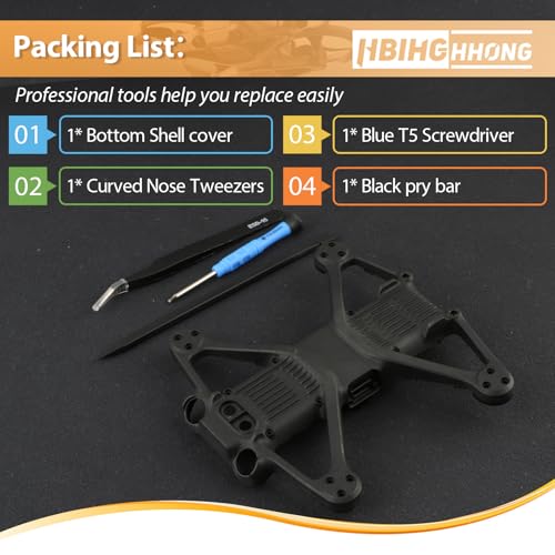 for DJI Avata 2 Bottom Shell Replacement for DJI Avata 2 Under Body Cover Replacement Bottom Frame Drone Part Accessories with Gasket (Without Screws)