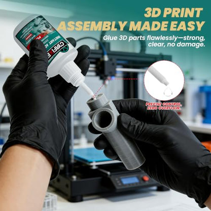 Plastic Super Glue 2oz CA Adhesive for 3D Printing Model PLA ABS EVA PC - size: 2 oz, style: Plastic
