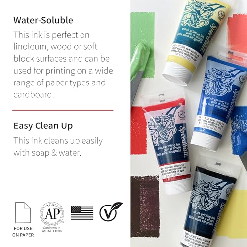 Speedball Water-Soluble Block Printing Ink, 8-Ounce Jar, Process Yellow - color: Process Yellow, size: 8 fl oz