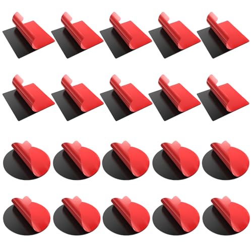 Double Sided Tape Pads, 20PCS Heavy Duty Mounting Foam Tape - size: 2 inch Round & Square - 20PCS