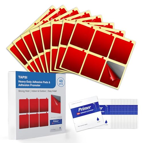 Tapsi 48-Pack Double-Sided Tape Squares, 1.38" × 1.18"