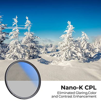 K&F Concept 72mm Circular Polarizer Lens Filter Ultra-Slim Optical Glass - size: 72mm