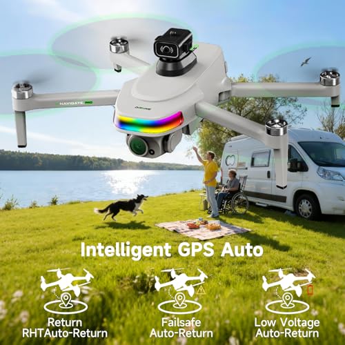 4K Drone with Camera for Adults & Beginners, 5.5" HD Touchscreen Remote, 30-Min Flight, Brushless Motor, Smart Obstacle Avoidance, One-Key Return, Foldable RC Drone Under 260g