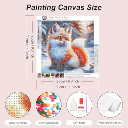 FHBUBPUP Diamond Painting Kits for Adults Fox Diamond Art Kits for Adults