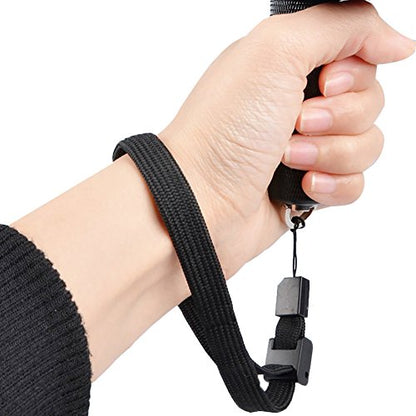 Pluxen Adjustable Wrist Strap Lanyard Compatible with Wii Remote Controller Phone Camera - color: 2 Black