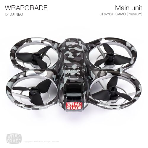 WRAPGRADE Skin Sticker Compatible with DJI NEO Full Wrap (Grayish CAMO) - color: GRAYISH CAMO