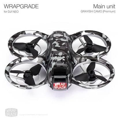 WRAPGRADE Skin Sticker Compatible with DJI NEO Full Wrap (Grayish CAMO) - color: GRAYISH CAMO