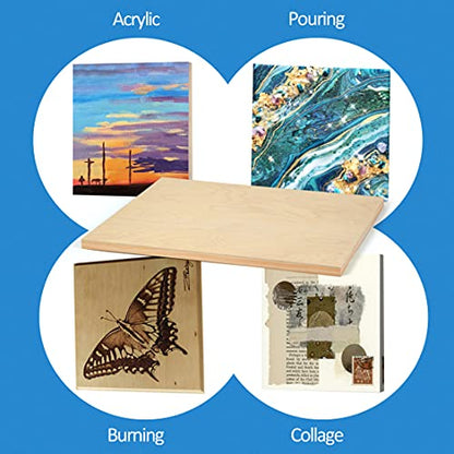 Falling in Art 2 Pack 16x20 Unfinished Birch Wood Panels Kit for Painting - size: 16*20 2-pack