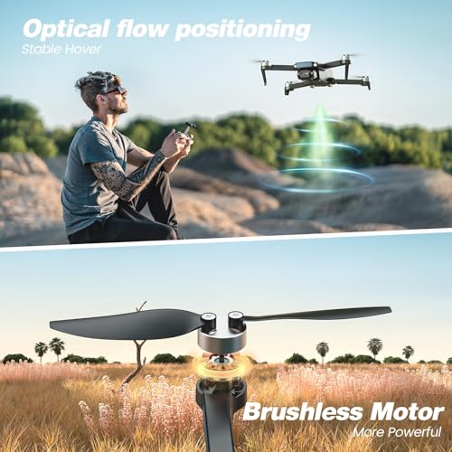 DEERC D20S Drone with Camera 1080P, Includes Extra Battery (3 Total), Up to 45 Minutes Flight Time, Foldable FPV Drone for Kids & Adults