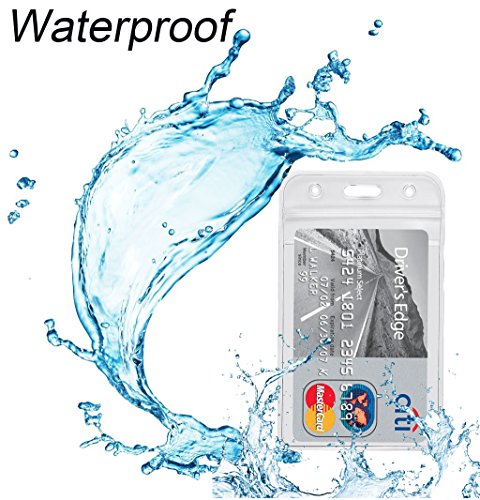 7Pack Multicolor Lanyards Quick Release with Clear Vertical ID Badge Holder - color: 7 Colors Lanyard With Vertical Badge Holder
