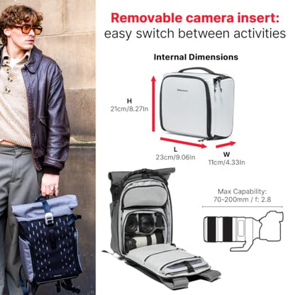 Manfrotto Uncover Camera Backpack 24L, Expandable Roll-Top - size: Medium BP 24L