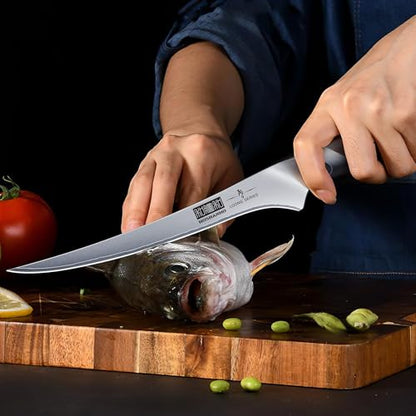 HOSHANHO Carving Knife Set 3PCS, Japanese Brisket Slicing Knife Sets - size: 12"