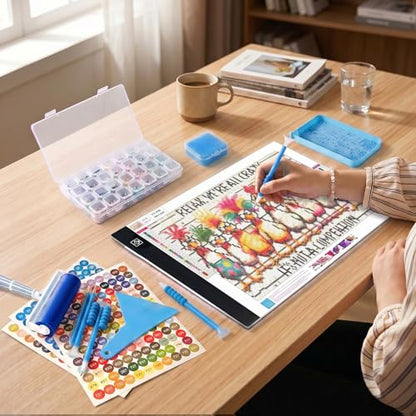 FANGZH A4 Light Pad Diamond Painting Accessories Kit: 179 Pieces, Blue - color: Blue
