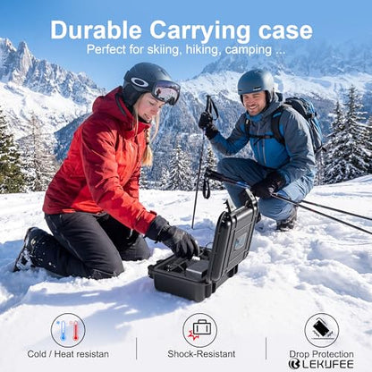 Lekufee Portable Waterproof Hard Case for DJI Osmo Action 6/5 Pro/4/3 Action Camera,Standard Combo,Adventure Combo,More Accessories(Case Only)