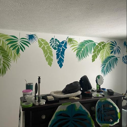 Large Palm Leaf Stencils for Painting on Walls Tropical Leaves Stencil - style: Tropical Leaf