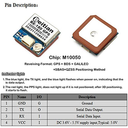 BE-180 GPS Module Beidou GPS AntennaTTL Level 38400bps for Arduino Raspberry Pi Aircraft Pixhawk APM Flight Controller - color: BE-180