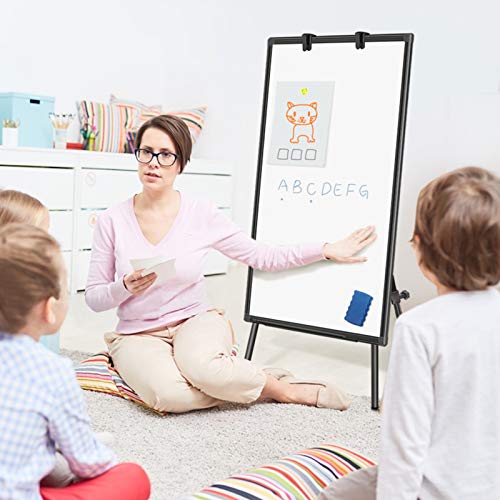 Maxtek Easel Whiteboard 36 x 24, Stand Tripod with Height Adjustable, Black - style: 36x24 Black