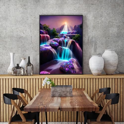 5D Diamond Painting Kits for Adults, Waterfall Diamond Art Kits for Adults - color: Waterfall