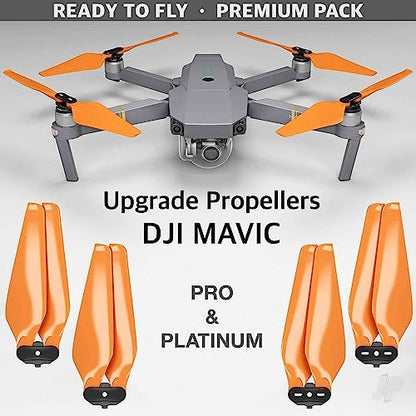 Master Airscrew Stealth Propellers for DJI Mavic Pro & Platinum - Orange, 4 pcs - color: Orange