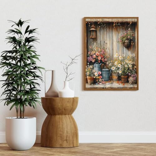 retro floral Diamond Art Kits for Adult Diamond Painting Kit for Beginner - color: DP04352