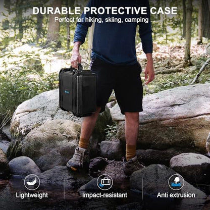 Lekufee Waterproof Hard Carrying Case for DJI Mini 4 Pro/4/3 Pro/Mini 3,Fly More Combo,DJI RC 2/RC,RC N3/2/1 Remote Controller and Accessories(Case Only)