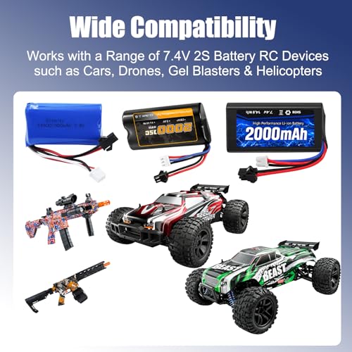 USB Charger Cable Replacement for 7.4V 2S LiPo Battery XH-3P Plug RC Car