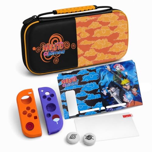 Naruto Joycons Switch 1 Accessories Bundle, Carrying Case, Joycon Cover - color: Naruto