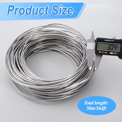 165FT 3mm 9 Gauge Aluminum Craft Wire