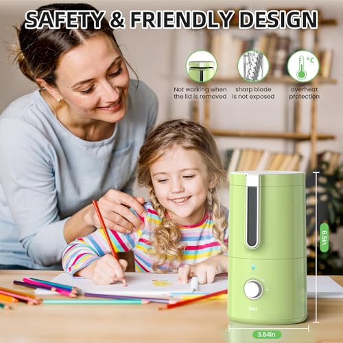 deli Electric Pencil Sharpener, Fully Automatic Pencil Sharpener - color: Green