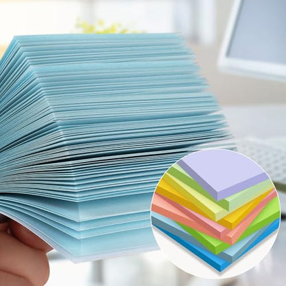 (18 Pads) Sticky Notes 3x3 inch, 9 Pastel Colors Self-Stick Pads - color: Pastel Colors