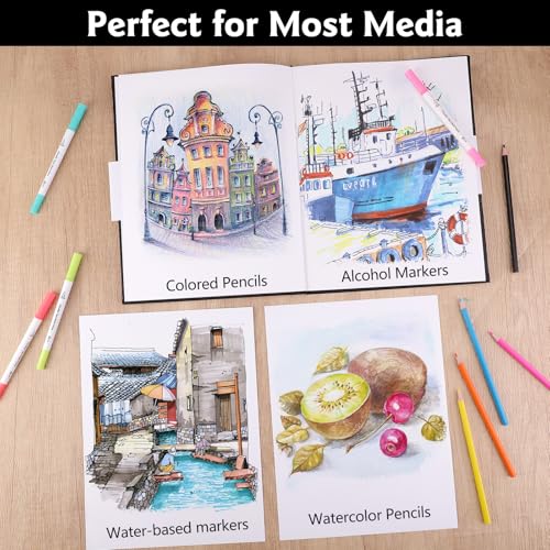 Hardcover Marker Paper Pad 9×12 in, 50 Sheets, Spiral Bound, 120gsm - size: 9×12 Inch (50 Sheets )